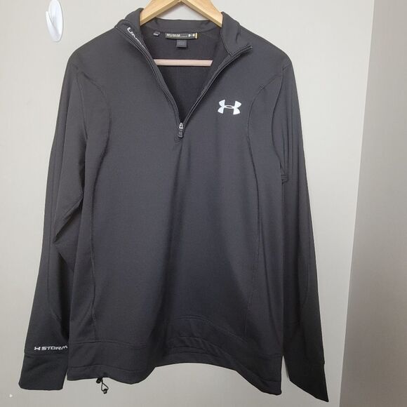 Under Armour Coldgear Storm Men's Long-Sleeve 1/4-Zip Jacket Blacl Medium - Picture 1 of 6